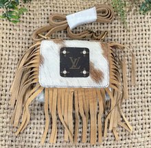 Load image into Gallery viewer, Girls Upcycled LV Fringe Crossbody

