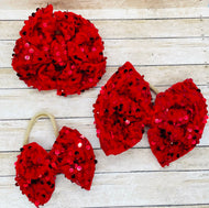 Red Sequin Bows