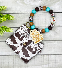 Load image into Gallery viewer, Heidi/Brown Cow Keychain Wristlet

