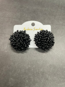 Seed Bead Pom Studs