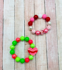 Pink Christmas Bracelets