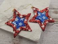 4th of July Star Earrings