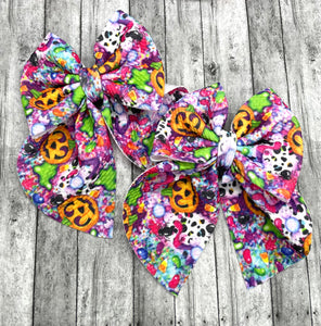 Neon Pumpkin Bows