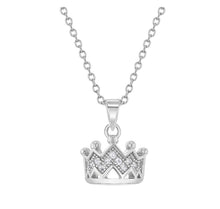 Load image into Gallery viewer, Sterling Silver Crown Necklace
