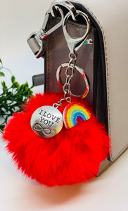 Jumbo Pom Keychains