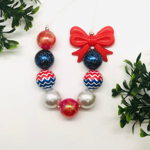 Red, White, and Bow- Multiple Colors