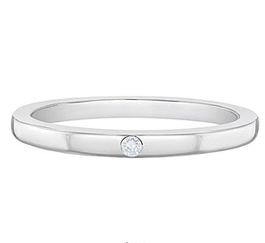 Sterling Silver CZ Band