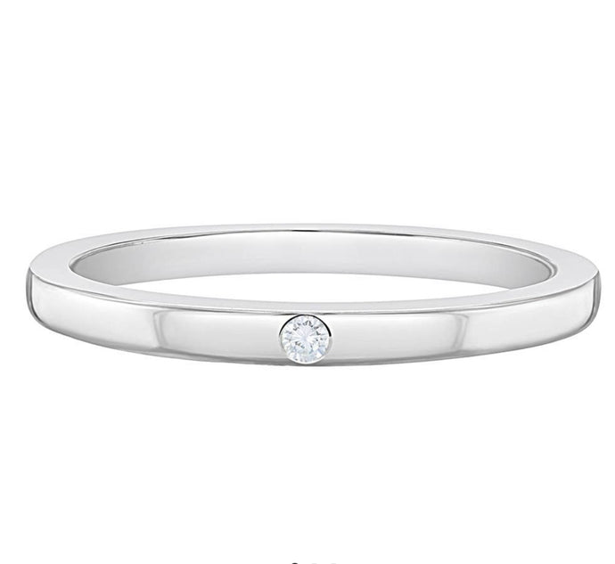 Sterling Silver CZ Band