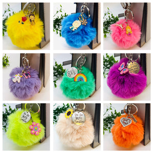 Jumbo Pom Keychains