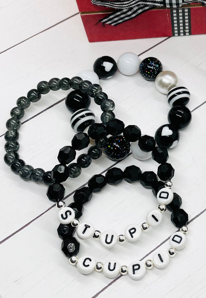 Black/White Stupid Cupid Stack