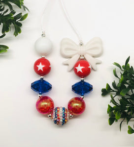 Red, White, and Bow- Multiple Colors