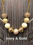 Ivory & Gold Bubblegum Necklace